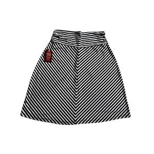 Faded Glory Skirt Black/White Striped Jersey Size S